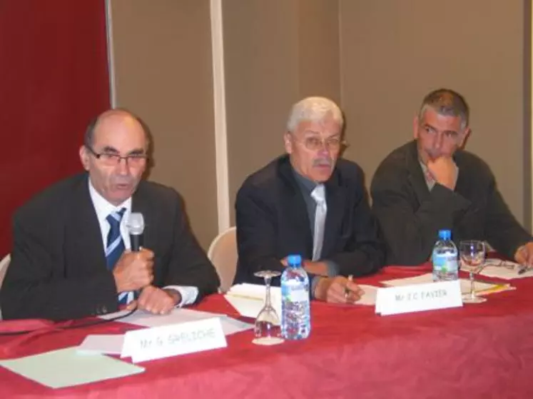 Gérard Greliche, Jean-Claude Favier et Gilles Berthonnèche à l’assemblée générale de la Sucrerie le 26 septembre