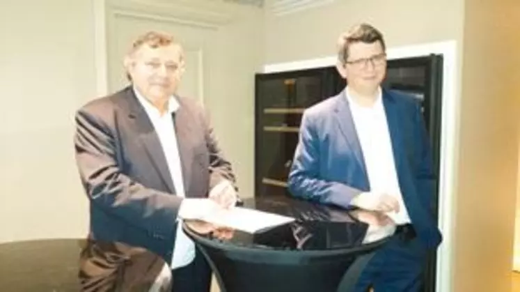 Jean-Yves Foucault, Président, et Damien Bourgarel, nouveau Directeur Général de Limagrain.