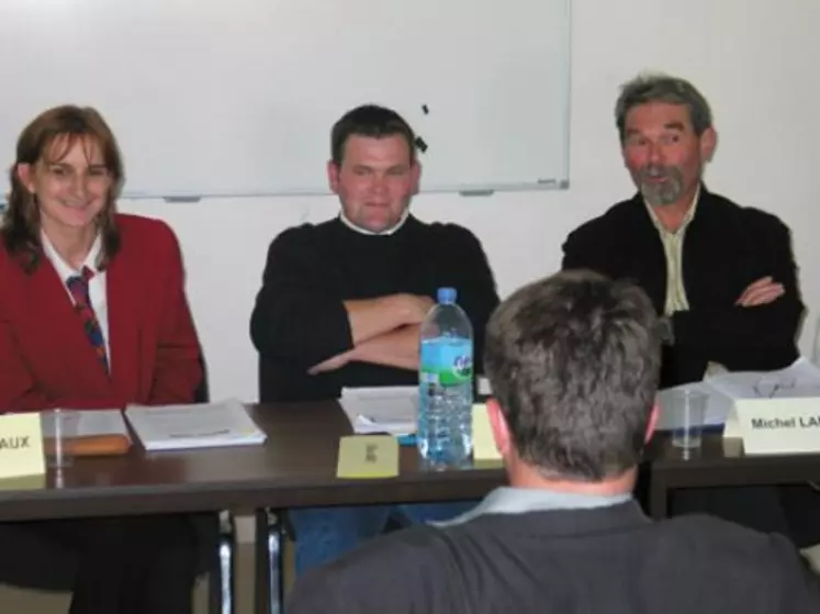 Michèle Delesvaux, Sébastien Vidal et Michel Lablanquie de la DDAF