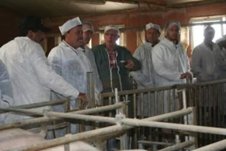 Les éleveurs réunionnais ont notamment échangé avec M. et Mme Guy sur la mise aux normes de leur atelier.