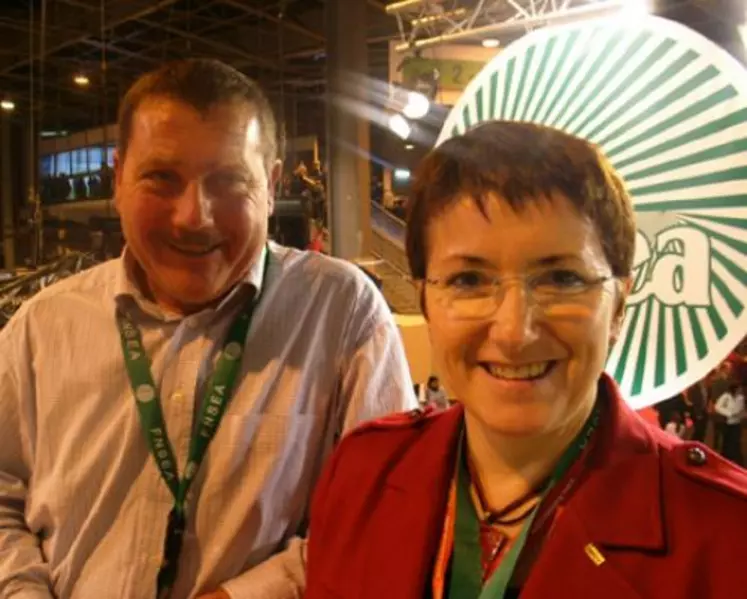 Jacques Chazalet et Christiane Lambert, lors du dernier salon de l’agriculture.