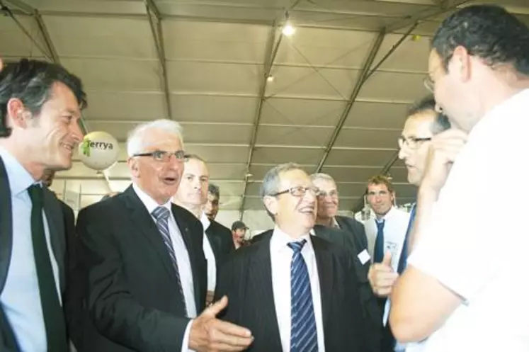Inauguration du Sommet de l’élevage, en présence du préfet de région, Francis Lamy et du président du Conseil régional d’Auvergne, René Souchon.