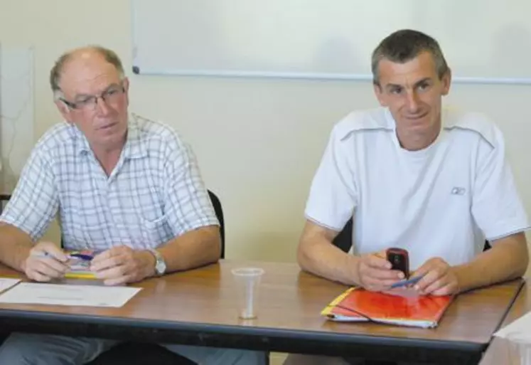 Christian Guy et Maurice Imbert lors de la conférence de presse vendredi dernier