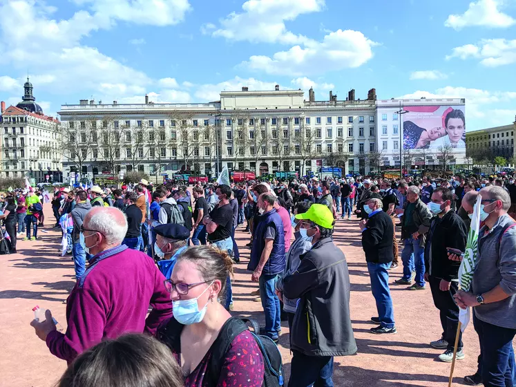 A Lyon, la mobilisation s’est déroulée place Bellecour.