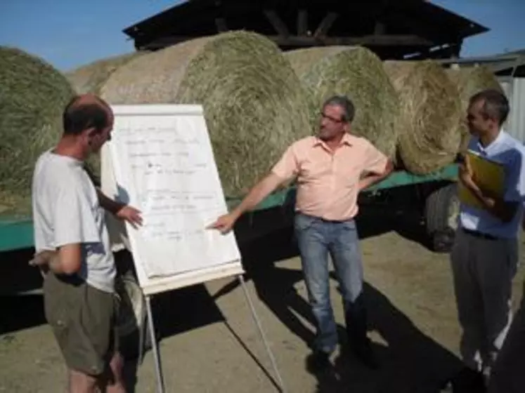 Le bilan fourrager du Gaec de la Goutelle montre une perte de  60 % de foin, 50 % d’enrubannage et 30 à 50 % d’ensilage.