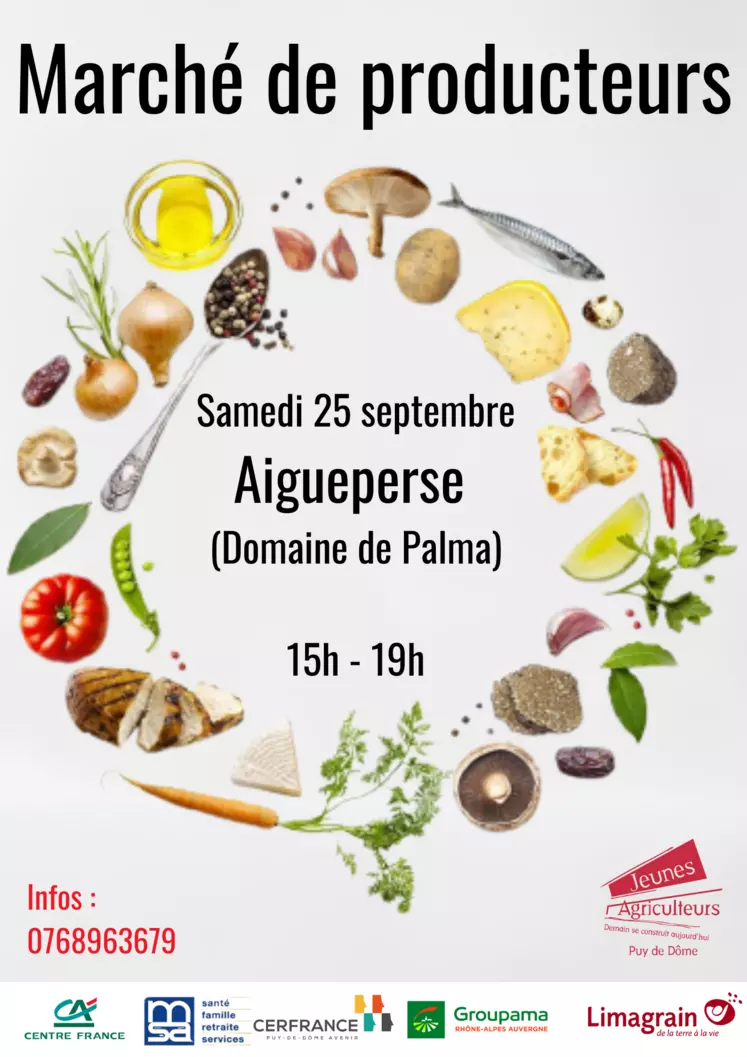 Marché de producteurs locaux à Aigueperse