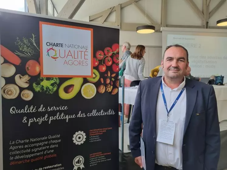 Cédric Tranquard, président de la FNSEA Nouvelle-Aquitaine, lors du 35e congrès d’Agores.