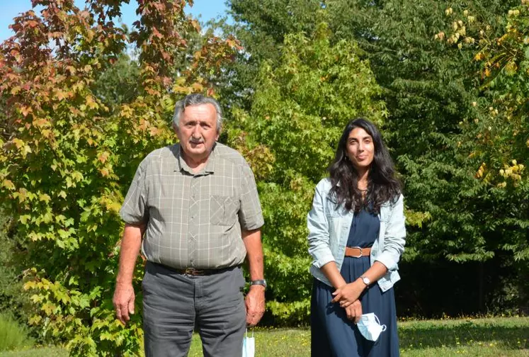 Jean-François Ruinaud, président de la Fédération des chasseurs de la Creuse et Norin Raja, directrice.