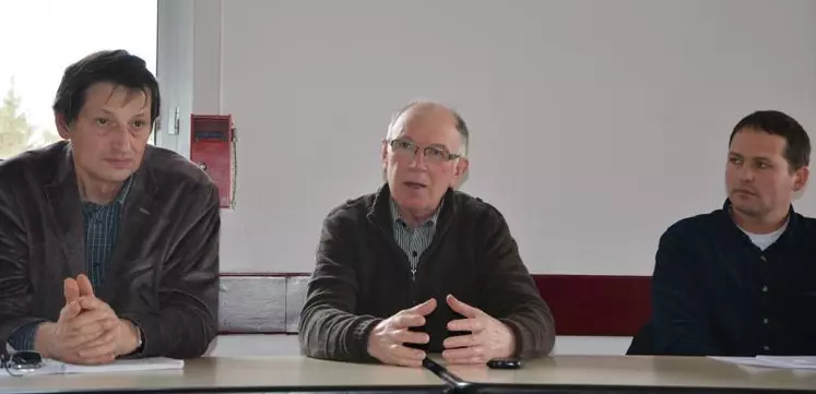 De gauche à droite : Jean-Michel Serres, Christian Guy et Julien Ramery.