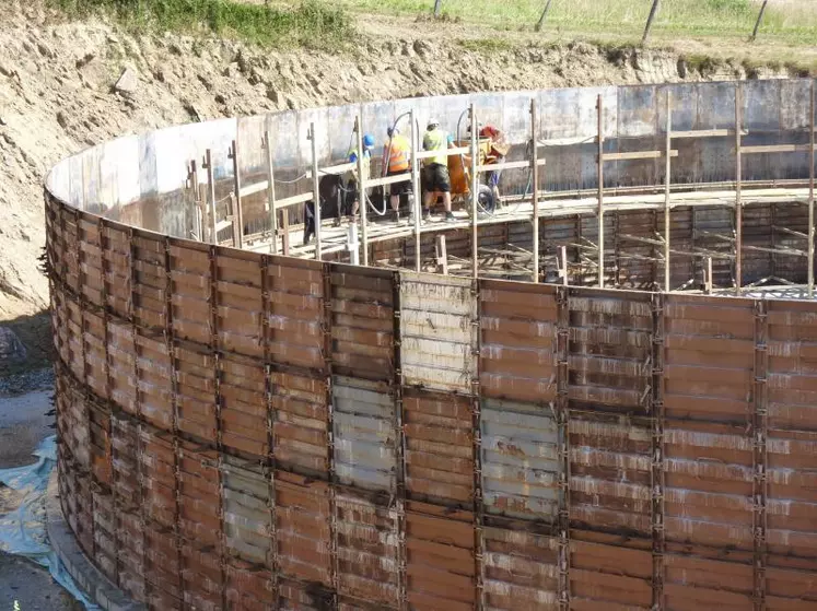 La fosse de stockage du digestat est déjà en cours de construction.
