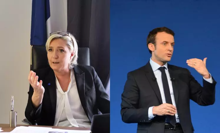 Marine Le Pen et Emmanuel Macron