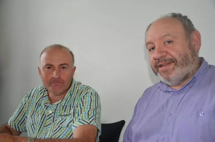 Patrick Escure et Bruno Gausson, présidents des FRSEA Auvergne et Limousin.
