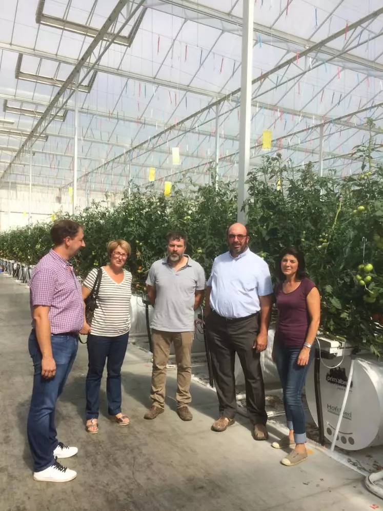 Rencontre et démonstration chez Nathalie Binda, productrice de tomates à Andiran (47).