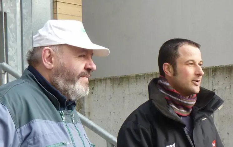 Bruno Gausson, président de la FRSEA Limousin et Fabien Romanet, président de JA Limousin.