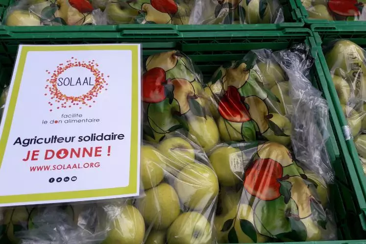 Sur les trois premières semaines de confinement, Solaal a collecté 340 tonnes de produits dont 90 % de fruits et légumes.