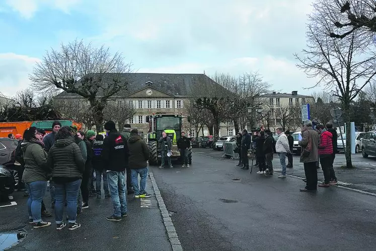 Action syndicale de mercredi à Guéret.
