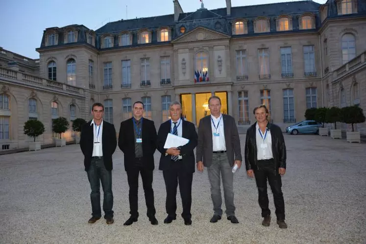 La délégation creusoise était composée de Rémy Benoiton et Jean-Marie Colon pour JA 23, de Michel Vergnier, député, et de Christian Arvis et Pascal Josse pour la FDSEA 23