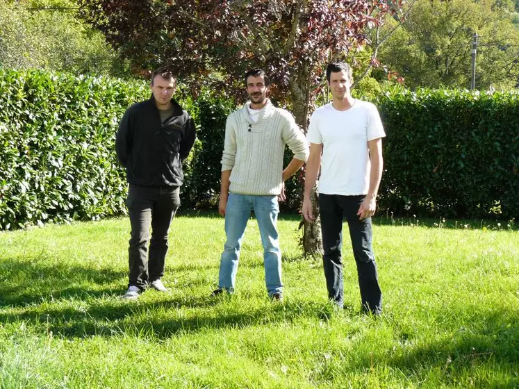 De gauche à droite : Frédéric Merdefroid, Sébastien Guinot,Thierry Guinot.