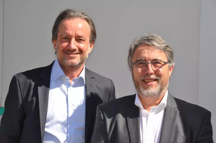 Jean-Christophe Kiren, directeur général et Jean-François Giraud, président de la caisse régionale.