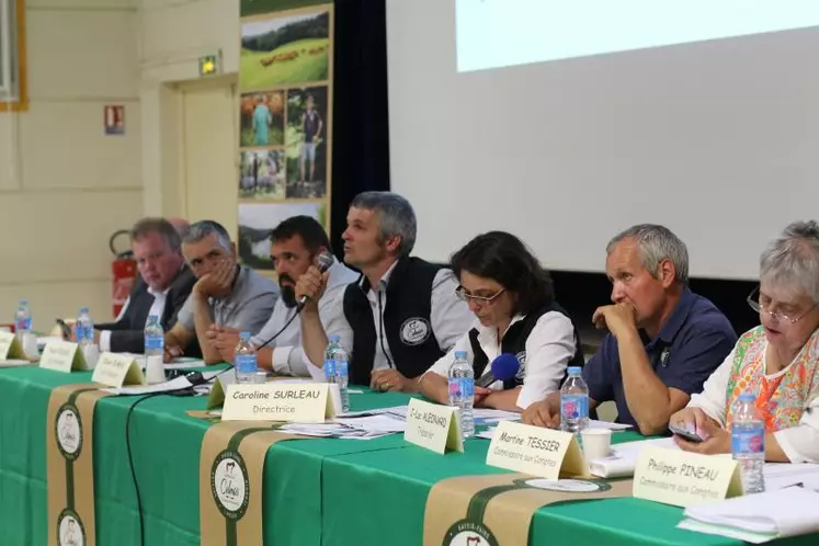 De gauche à droite : Jean-Baptiste Moreau, député de la Creuse, Pascal Picaud et Olivier Dumas, vice-présidents, Jean Christophe Dufour, président de la Celmar, Caroline Surleau, directrice, Jean-Luc Aléonard, trésorier, et Martine Tessier, commissaire aux comptes.