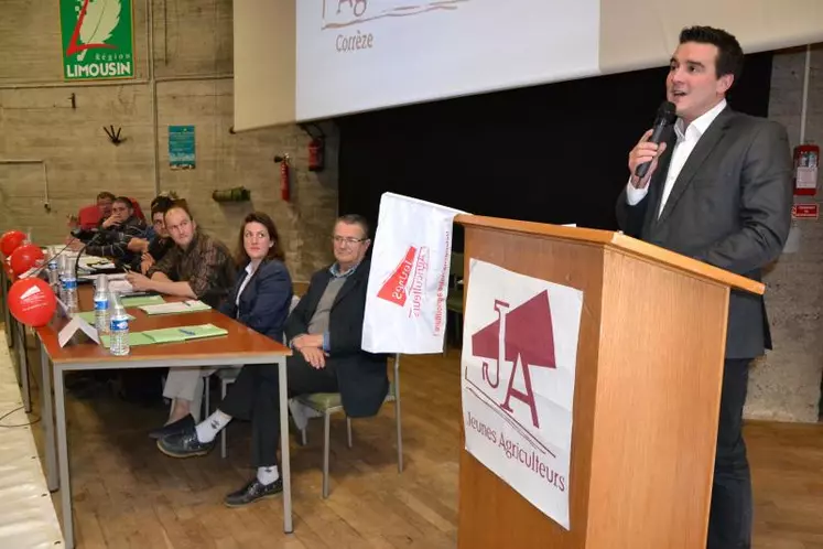 François Thabuis est intervenu au lycée agricole de Tulle-Naves (19) à l’occasion de sa venue à l’assemblée départementale des JA.