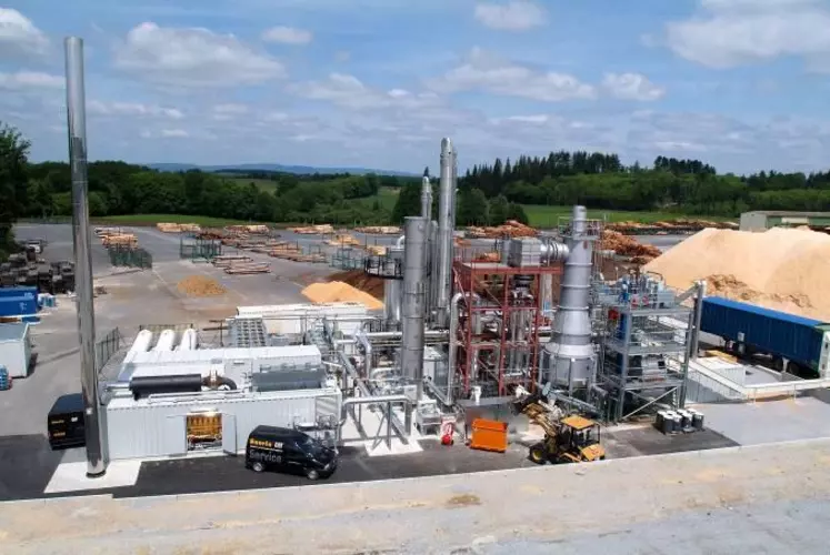 Pilote de gazéification d'Eneria, installé à Moissannes