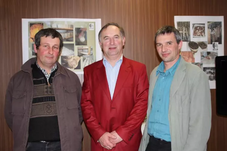 Les trois présidents : Thierry Ravel, Gilles Gibaud et Bernard Chalendard.