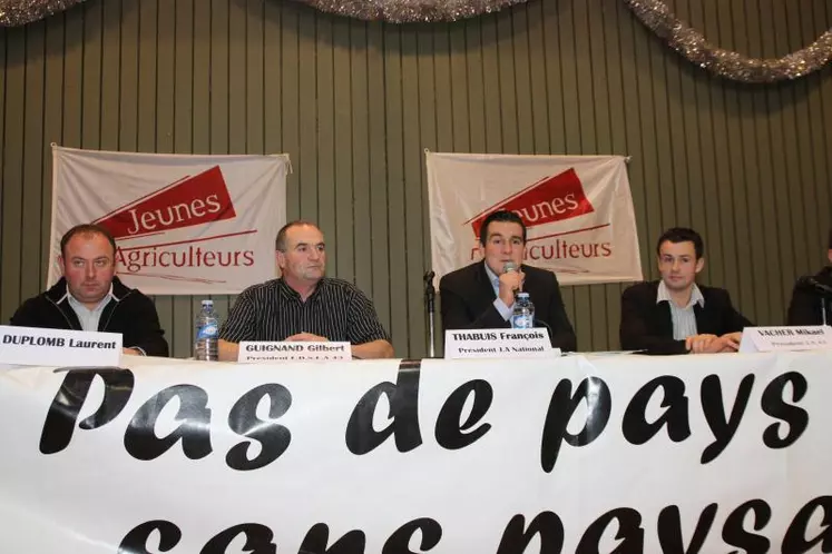 Laurent Duplomb, Gilbert Guignand, François Thabuis et Mikaël Vacher.