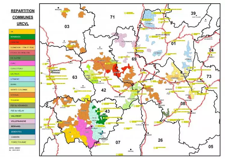 Répartition géographique de la collecte par opérateur en Haute-Loire