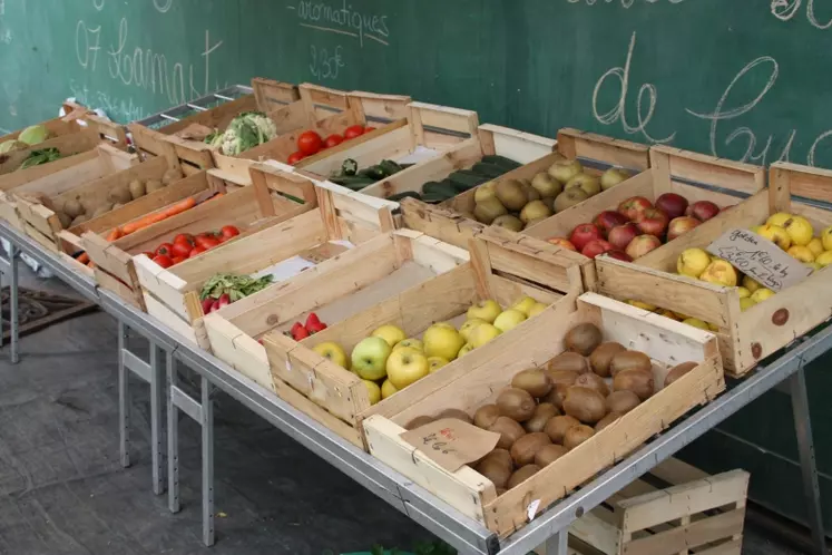 Des fruits et légumes de l'Ardèche.