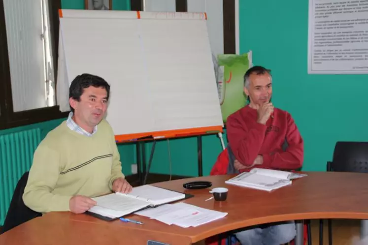 Dominique Chalendard président et Philippe Brusc secrétaire.