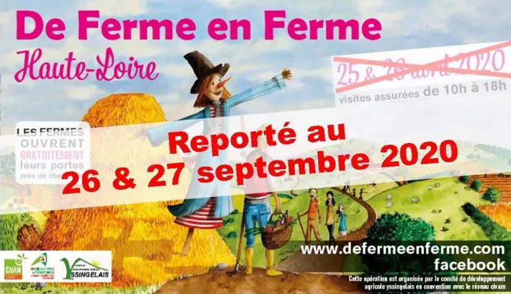 L’opération de communication “De ferme en ferme“ repoussée en septembre.