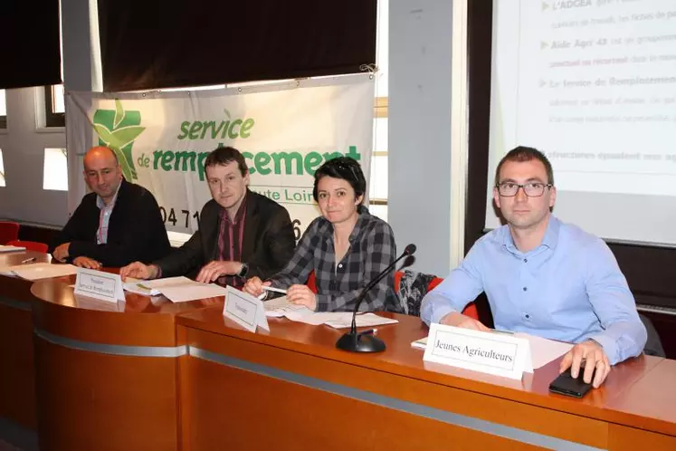 De gauche à droite : Christian Gouy, Frédéric Pélisse, Sandrine Cottier et Antony Fayolle.