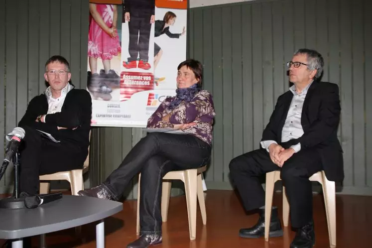 Le président Gilles Boyer, Sylvie Sabatier, trésorière du conseil d’administration et le directeur Jean Nicolas.