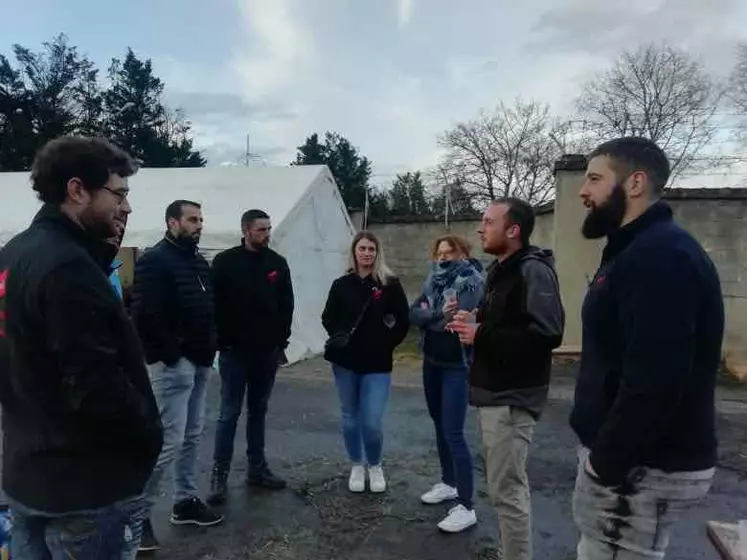 Blocage de la centrale d'achat à Yzeure dans l'Allier.