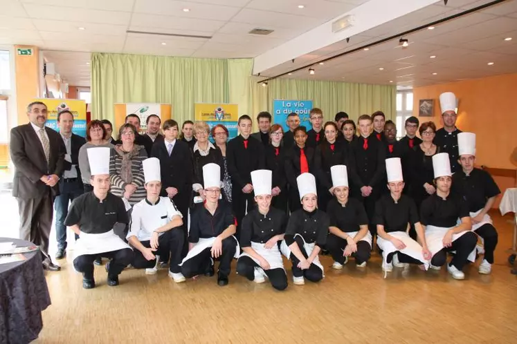 Les partenaires de l'opération étaient réunis au lycée Jean Monnet le 22 janvier dernier.