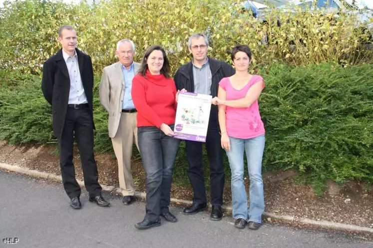 De gauche à droite : Philippe Leclerc, Claude Cubizolle, Myriam Prunet, Thierry Quesada et Sandrine Cottier.