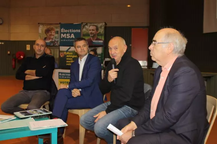 De gauche à droite : Christian Gouy, Jean-Marie Passarieu, Philippe Panel et Albert Comptour.