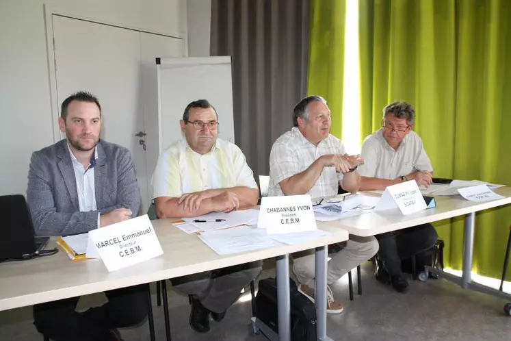 De gauche à droite : Emmanuel Marcel, Yvon Chabannes, Philippe Dumas et Jean-Pierre Chaput.