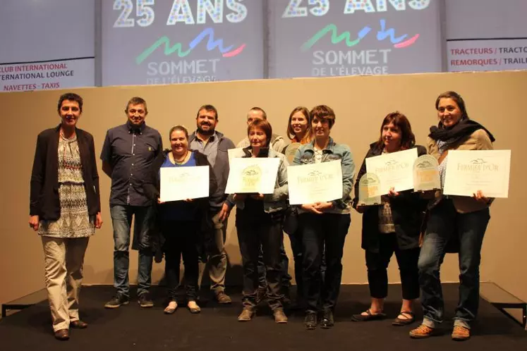 Quelques lauréats altiligériens aux côtés de Marie-Agnès Petit de la Chambre d’Agriculture.