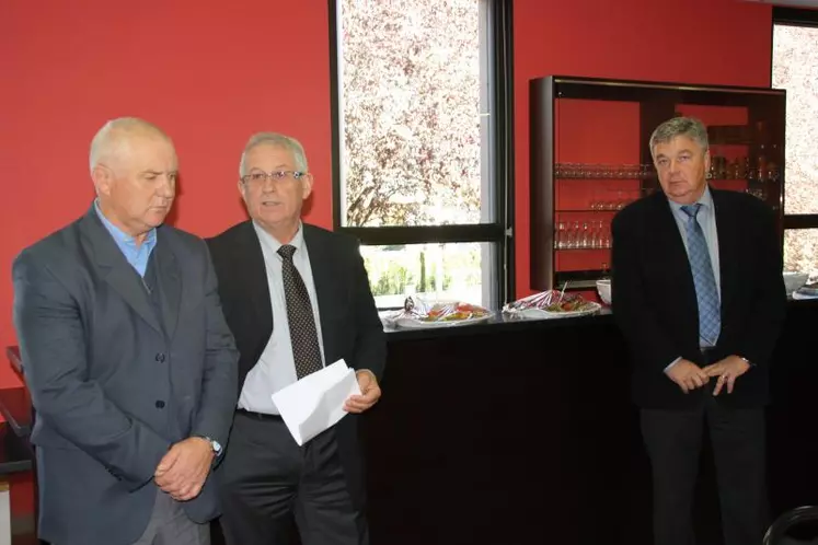 De gauche à droite : Yves Jouve, Christian Liabeuf et Gilbert Allard.