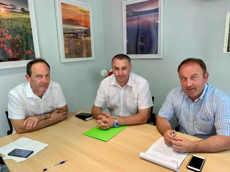 Christian Buffière, Yannick Fialip et Laurent Duplomb.