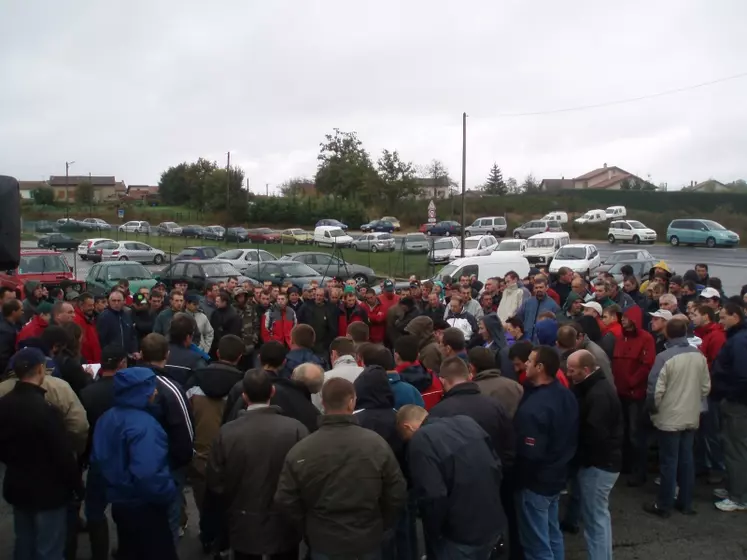 Les éleveurs laitiers se sont largement mobilisés, fin 2008.