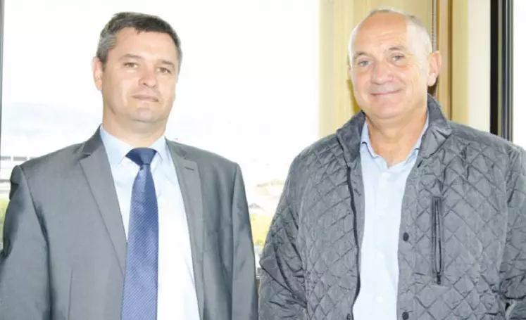 Philippe Panel et Jean-Marie Passarieu, «la MSA est en première ligne pour accompagner les agriculteurs ».
