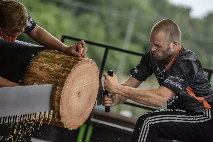 Championnat de France de bûcheronnage au Puy-en-Velay