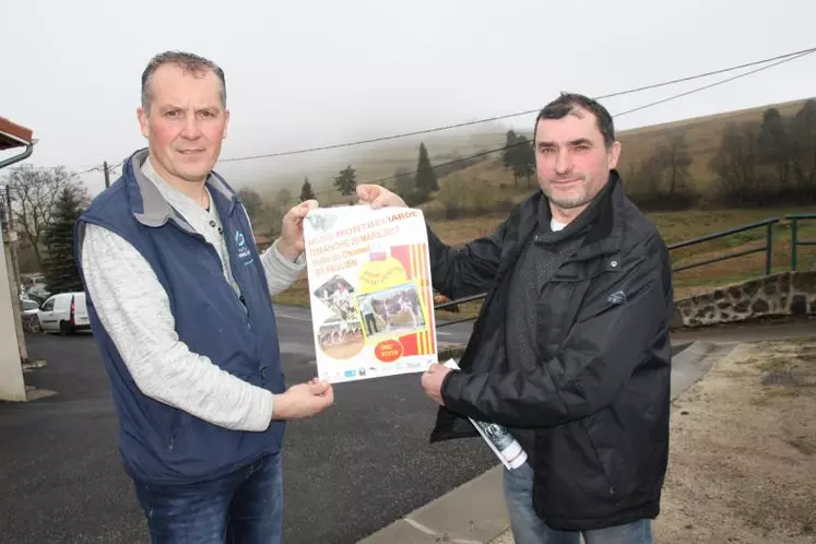 Patrice Bois et Jean-Claude Rolly avec l’affiche du concours 2017.