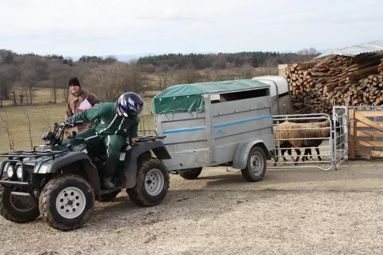 Une épreuve de manoeuvres avec le quad.