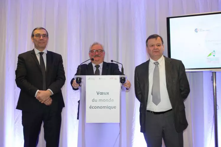 Jean-Luc Dolléans, Serge Vidal et Michel Chouvier ont présenté les voeux du monde économique le 4 janvier au Puy.