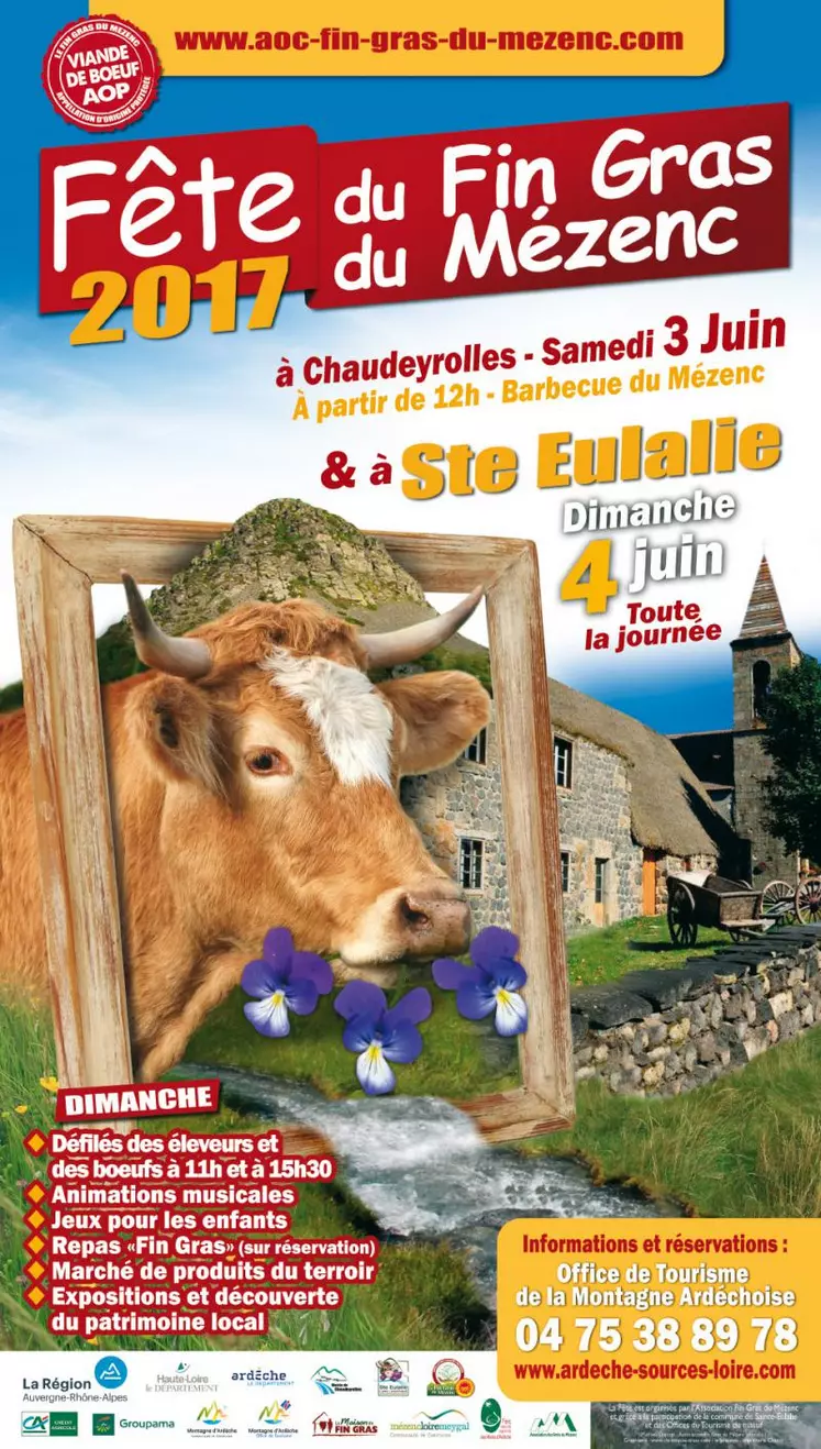 L’édition 2017 de la Fête du Fin Gras du Mézenc fera la part belle à la Loire, le plus long fleuve sauvage de France qui prend sa source sur la commune de Ste Eulalie au Mont Gerbier-de-Jonc.