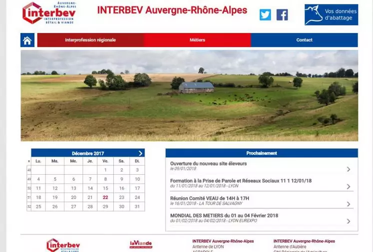 Le site d’Interbev Auvergne-Rhône-Alpes vient de faire peau neuve.